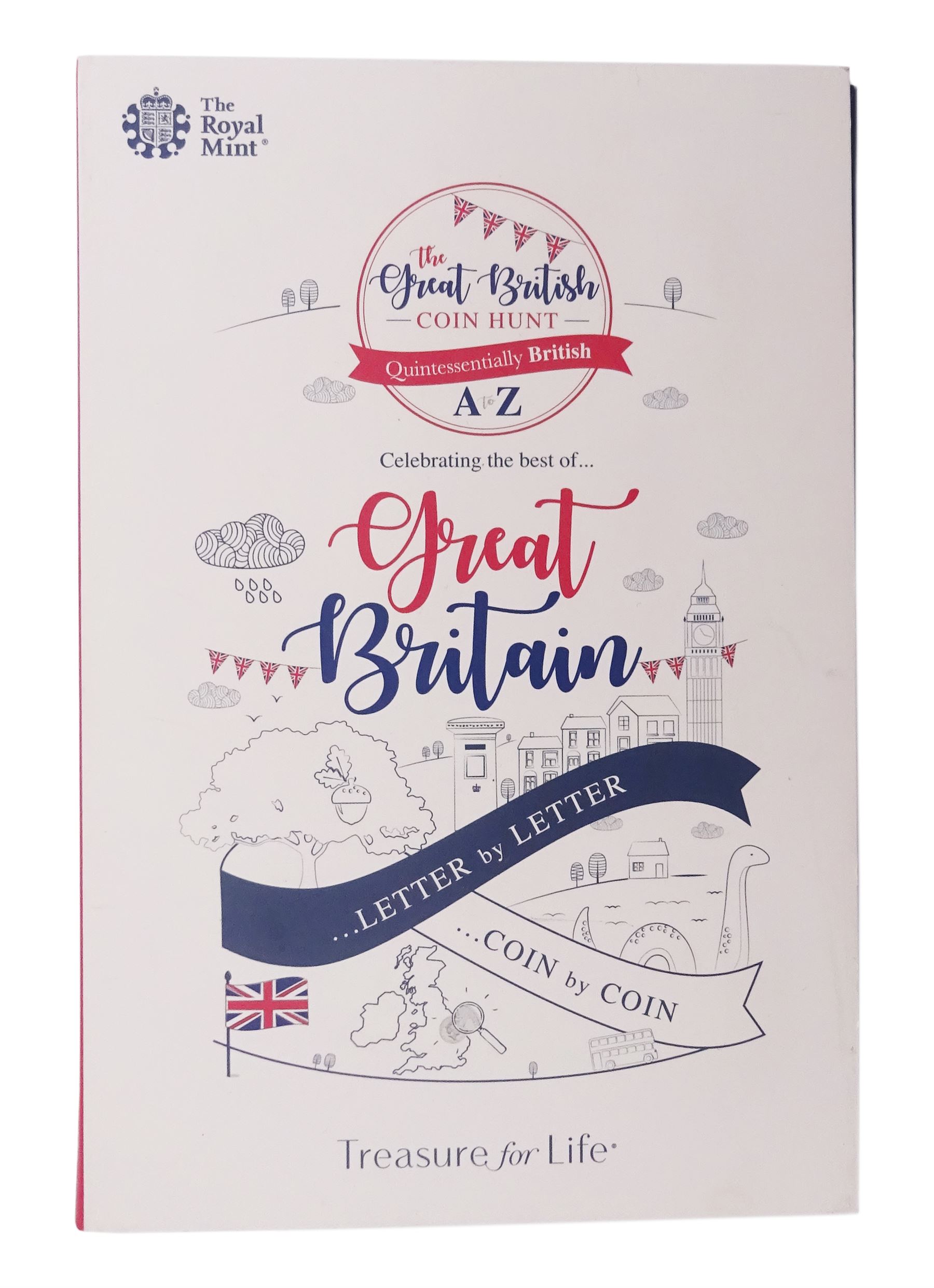 The Royal Mint United Kingdom 2018 A-Z ten pence coin collection, housed in the official ‘The Great British Coin Hunt’ folder 