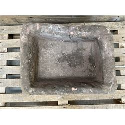 19th century rectangular stone trough 