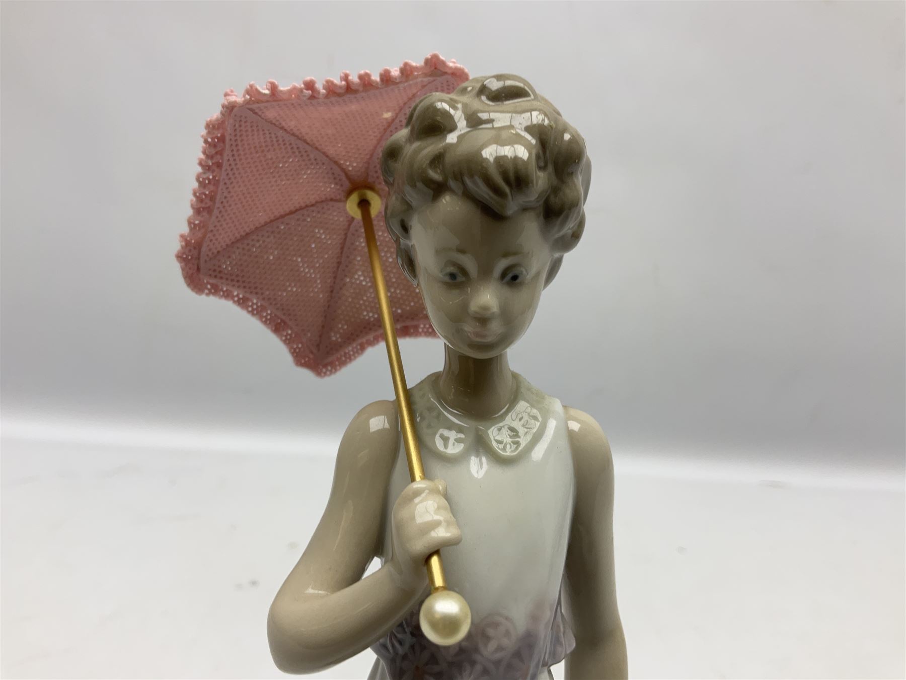 Three Lladro figures, comprising Garden Classic, signed no 7617, Summer Stroll no 7611 and Best Friend no 7620, all with original boxes, largest example H24cm 