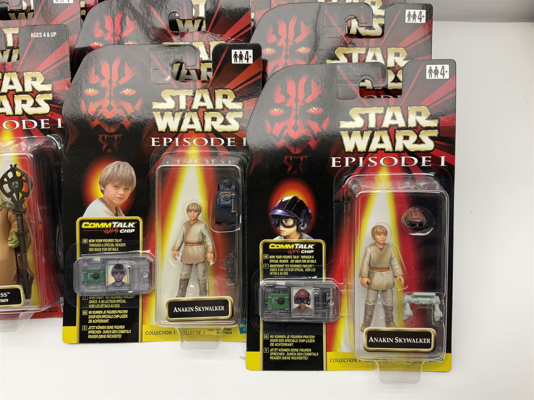 Star Wars - twenty-four Star Wars Episode One figures in card backed packaging; Collections 1, 2 and 3 with Electronic Commtalk reader for each figure's commtalk chip.