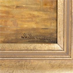 Abraham Hulk Jnr. (British 1844-1922): 'On the Mole - Surrey', oil on canvas signed, titled on the stretcher verso 75cm x 126cm