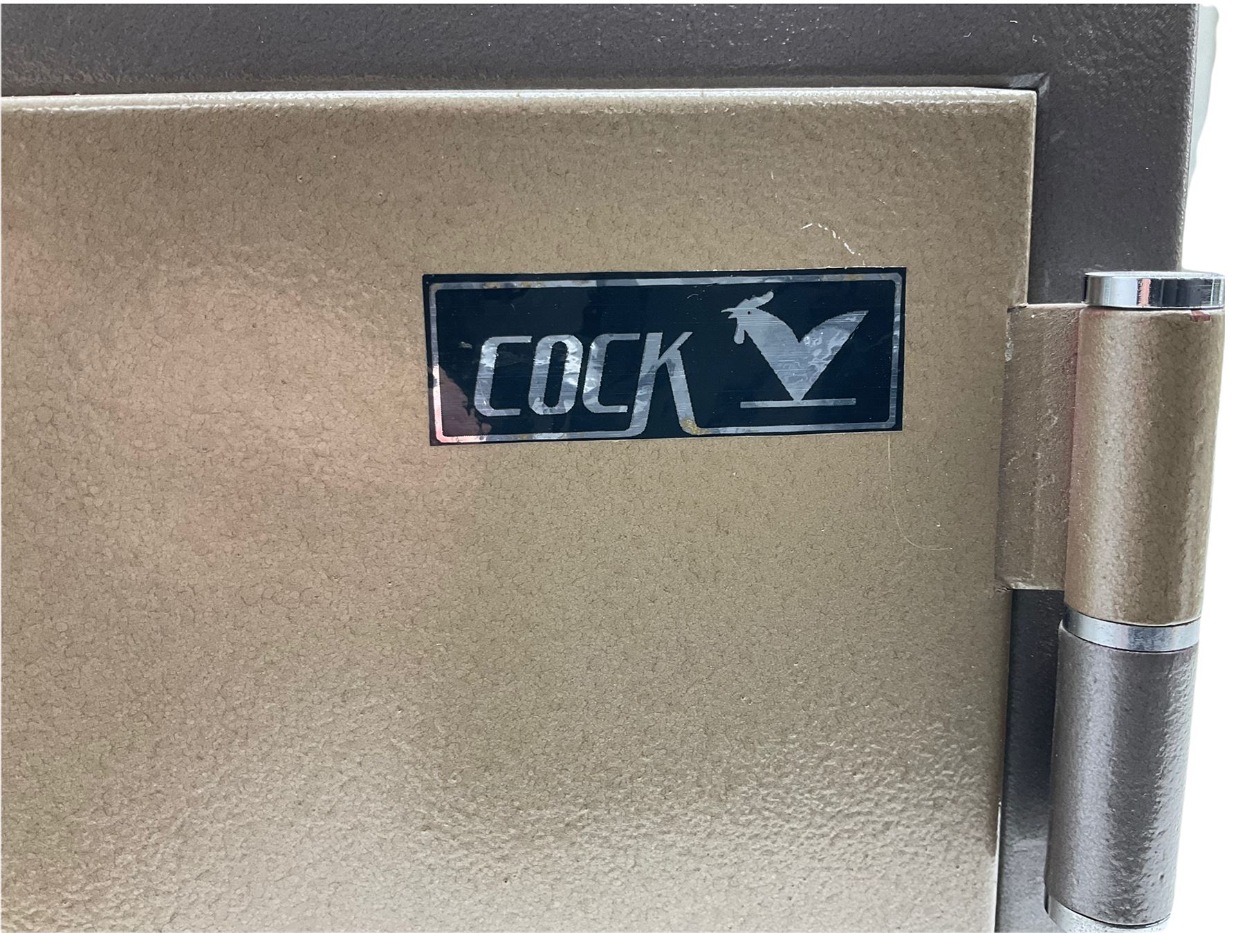 Cock fireproof combination safe, with key and instructions