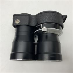 Mamiyaflex C3 TLR camera body, serial no. 2399634, with 'Mamiya Sekor 1:4.5 f=18cm' lens, serial no. 690864 and 736076