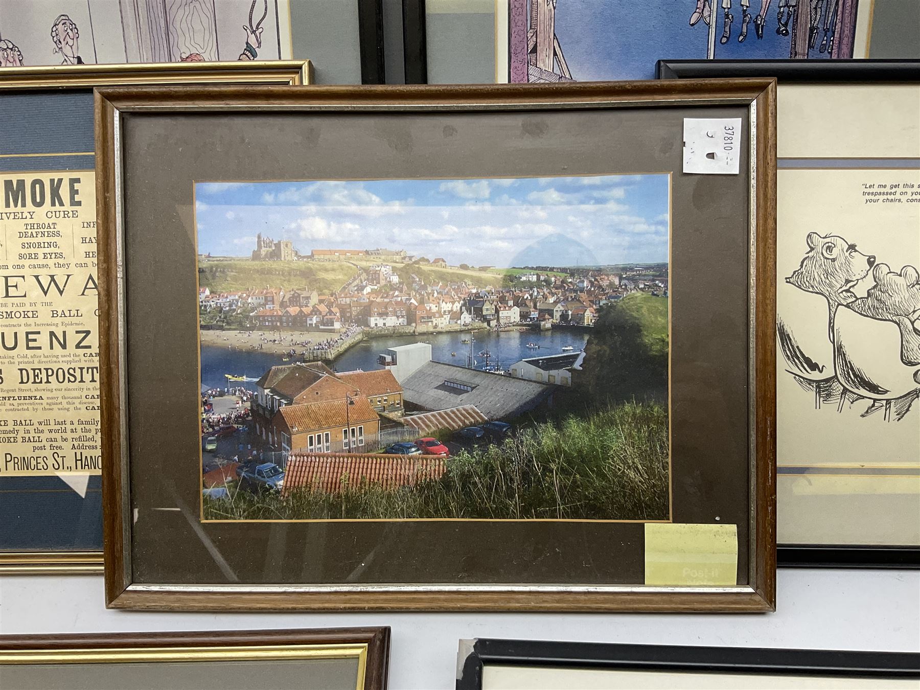 After Tony Kentuck set four courtroom cartoon prints, together with vintage reproduction of 19th Century advert, and further cartoons and prints (15)