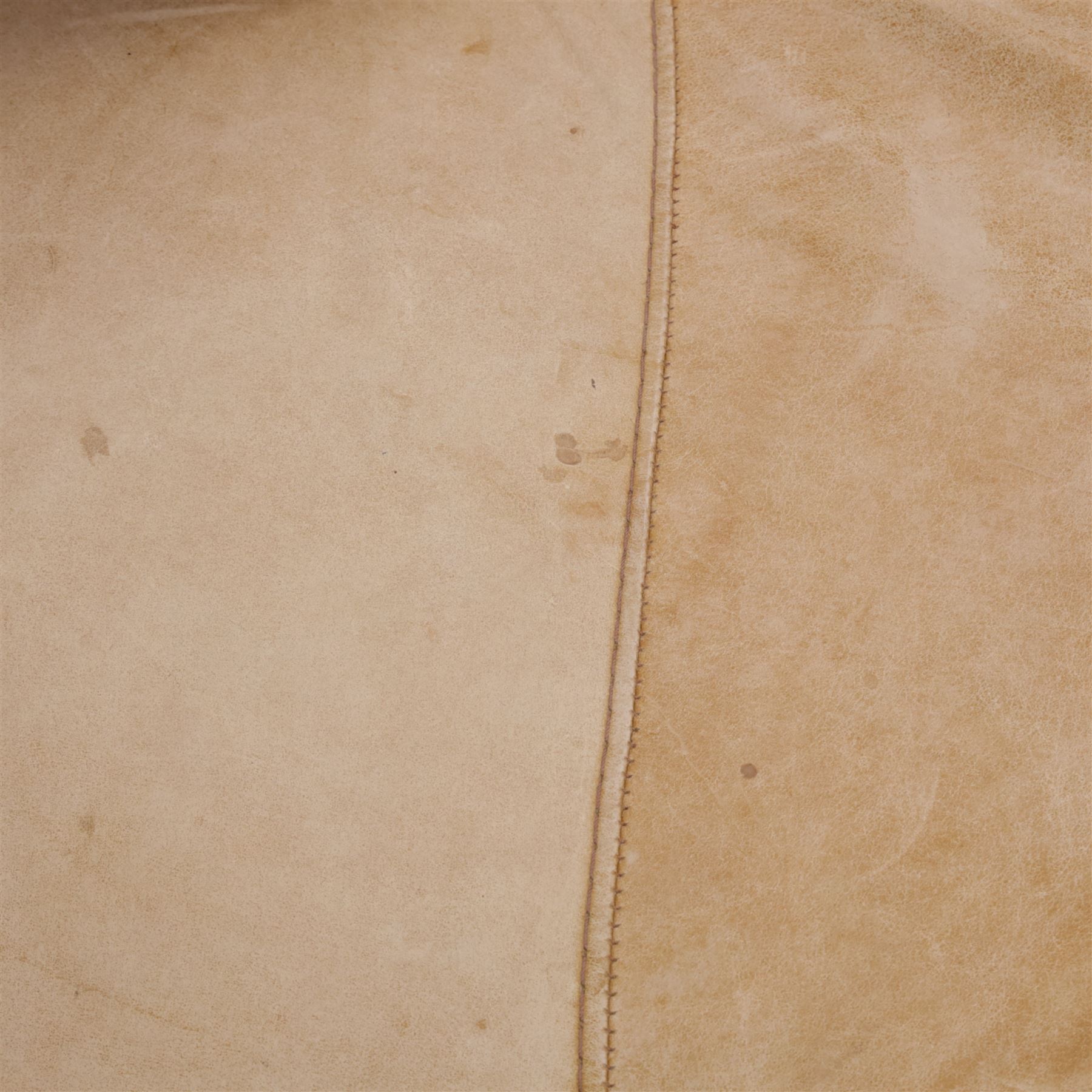 Barker & Stonehouse - 'Houston' brown leather corner sofa with left facing chaise sofa, fixed cushions on dark stained wooden legs