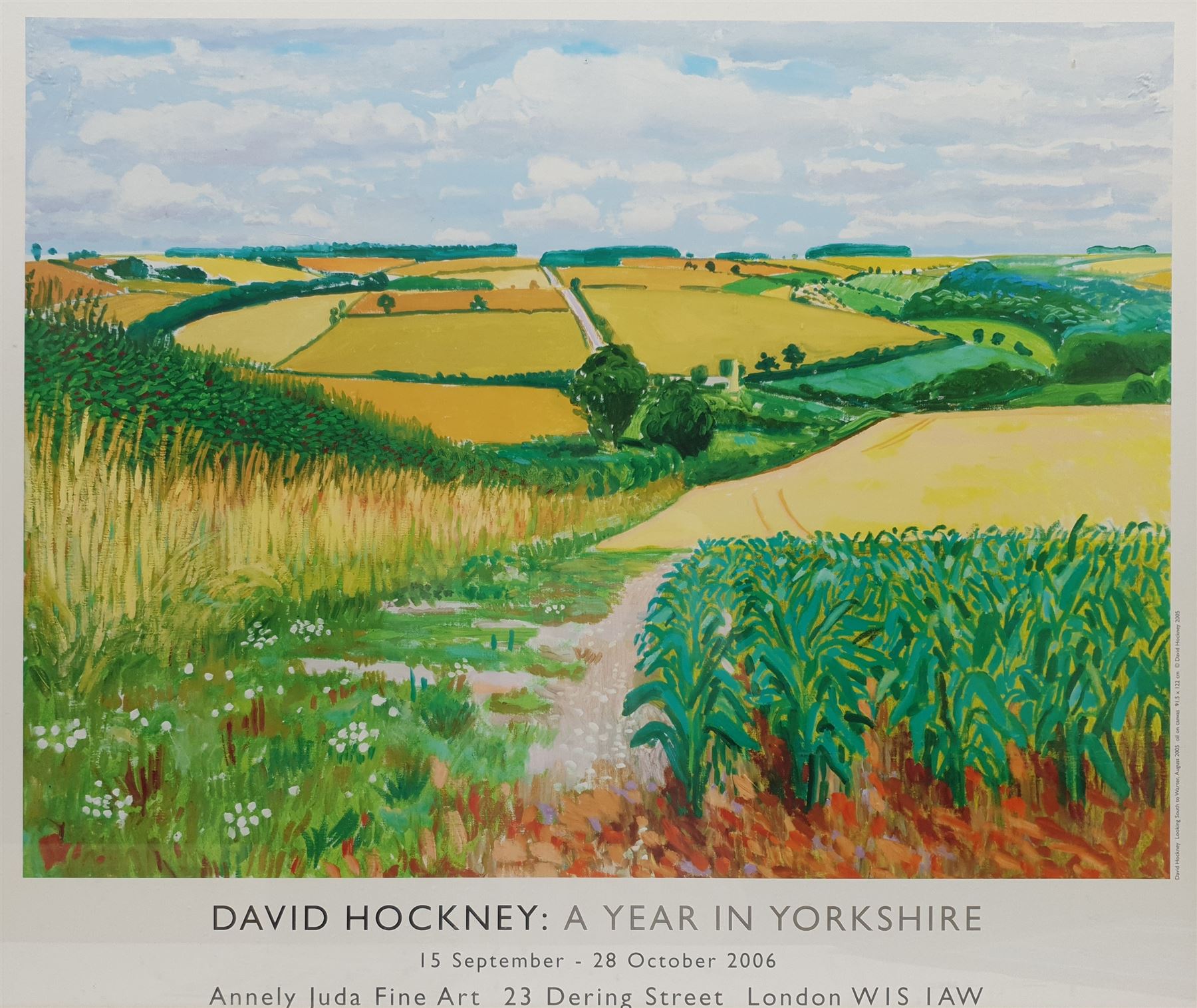 After David Hockney (British 1937-): 'A Year in Yorkshire', exhibition poster pub. Annely Juda Fine Art, London 2006, 61cm x 72cm