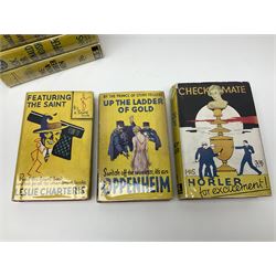 Collection of Hodder and Stoughton yellow jacket version books, to include Sydney Horler, George Goodchild, Dornford Yates, Leslie Charteris etc 