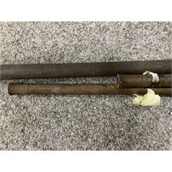 Four Indian gun barrels, largest L107