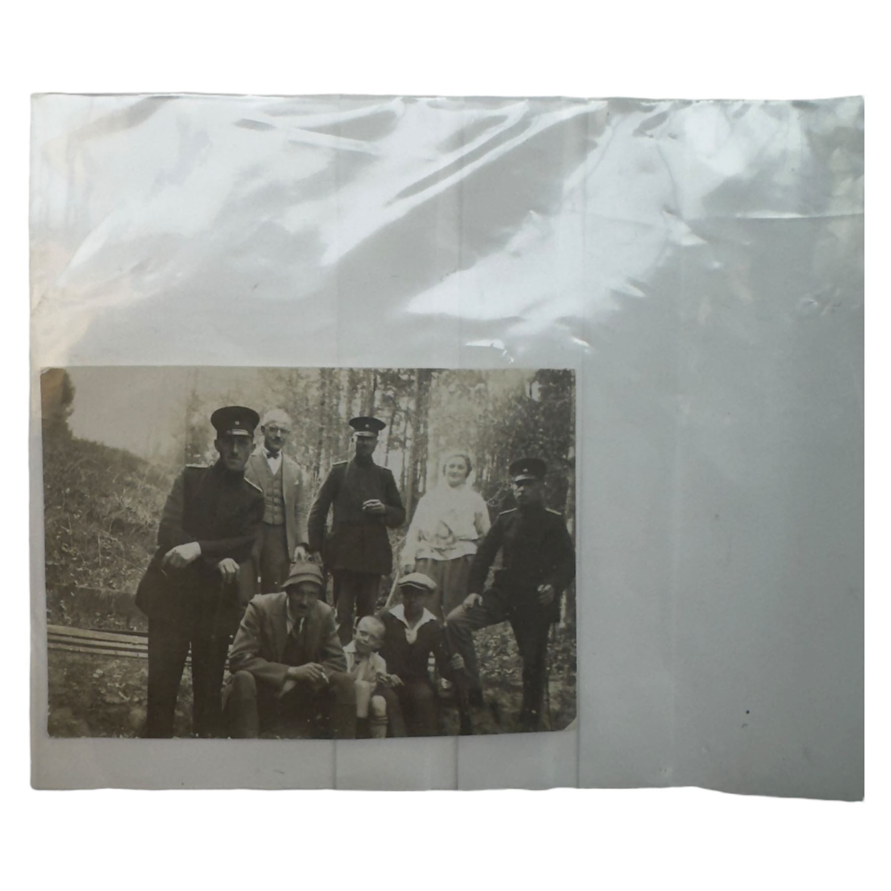 WWI German family grouping ephemera, including photographs, hand written postcards, military passport, Military Anti tank training book  