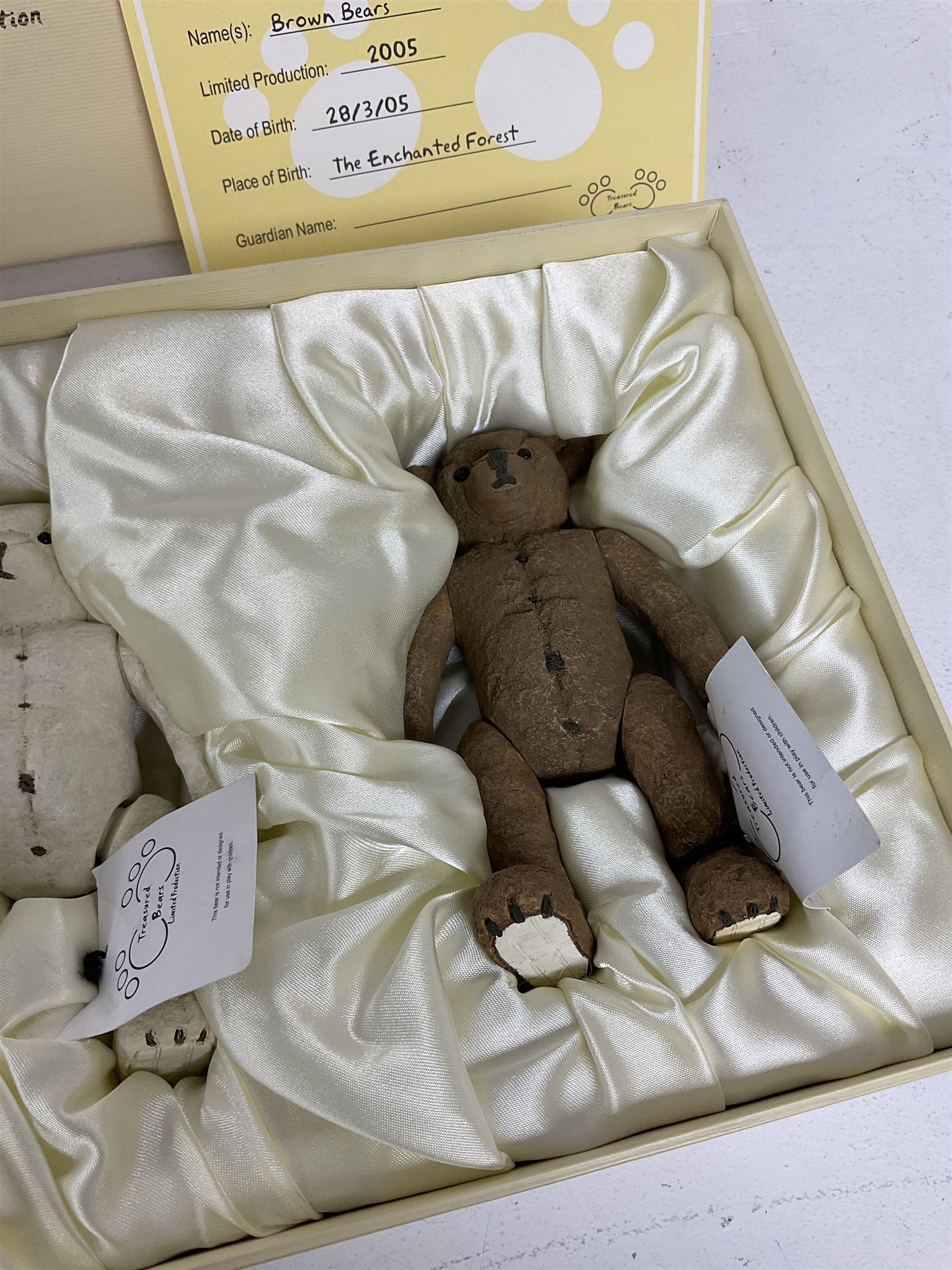 Box set of three bears by Treasured Bears