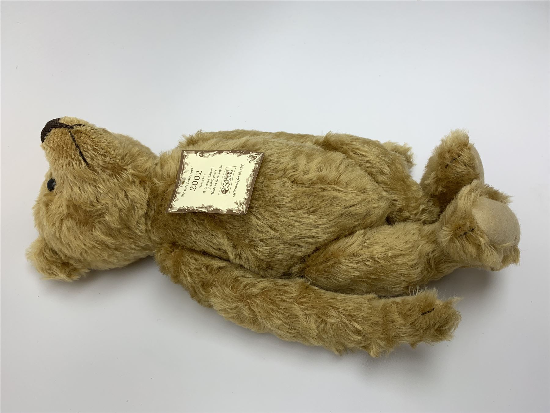 Steiff limited edition British Collector's Teddy Bear 2002, honey golden colour with growler mechanism, No.170/4000, H14