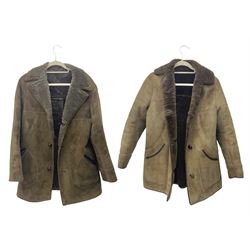 Two sheepskin jackets, one ladies jacket size 12, by Nurseys, and a gentleman's jacket by Baily's   