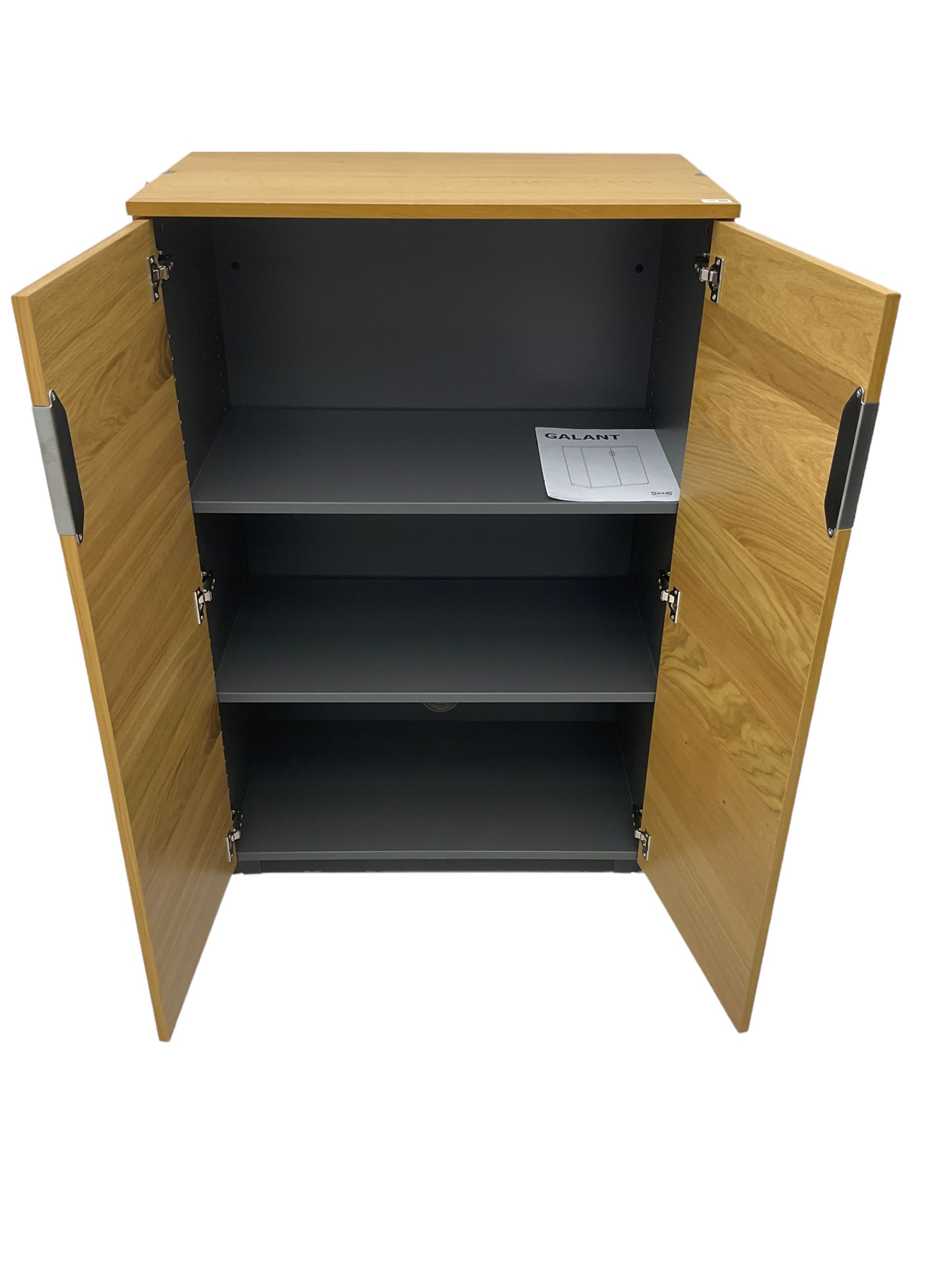 IKEA Galant light oak two door office cabinet