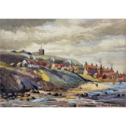 Ethel M Jones (British 19/20th Century): 'Low Tide - Whitby', watercolour signed titled and dated 1934, 18cm x 24cm Notes: Ethel was the wife of Pudsey artist Fred Cecil Jones RBA (1891-1956)