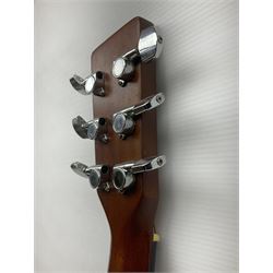 Tanglewood semi-acoustic guitar with Fishman preamp, mahogany back and solid cedar top L103cm; and a Rockbag electric guitar soft carrying case (2)