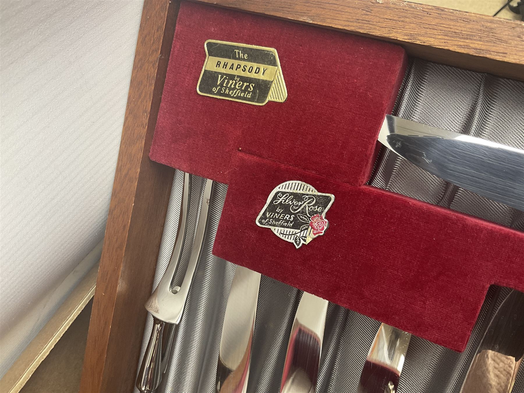 Cased canteen of cutlery, together with set of fish flatware, French teawares etc, in two boxes 