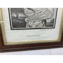 Victorian silhouette; after Josepha Reynolds 'A Bacchante', 19th century print; after John Hoppner pair 19th century colour prints, Frank Paton 'Not at Home', etching signed in pencil, together with etching, engraving and frame (9)