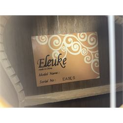 Eleuke EASC-S solid spruce top soprano electric cutaway ukulele L51cm; in carrying case