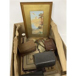 Commemorative books, cameras, Italian watercolour, ophthalmologists instrument