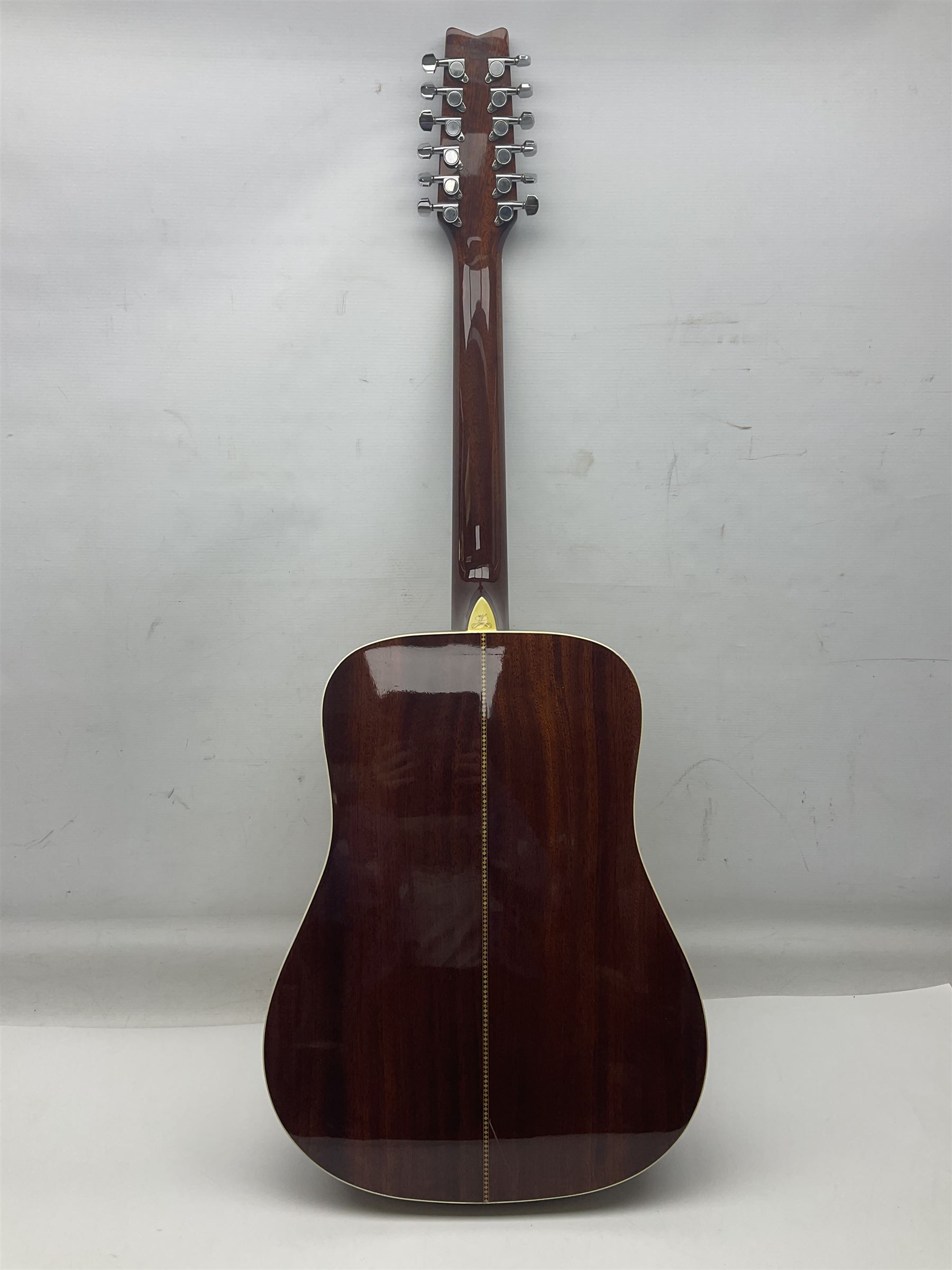 Washburn 12 - string acoustic guitar, model D10S12; serial no.G02052845; L107cm; in CNB soft carrying case
