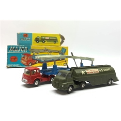 Corgi - U.S. Army Fuel Tanker No.1134, boxed with inner packaging; and 'Carrimore' Car Transporter No.1105, boxed (2)