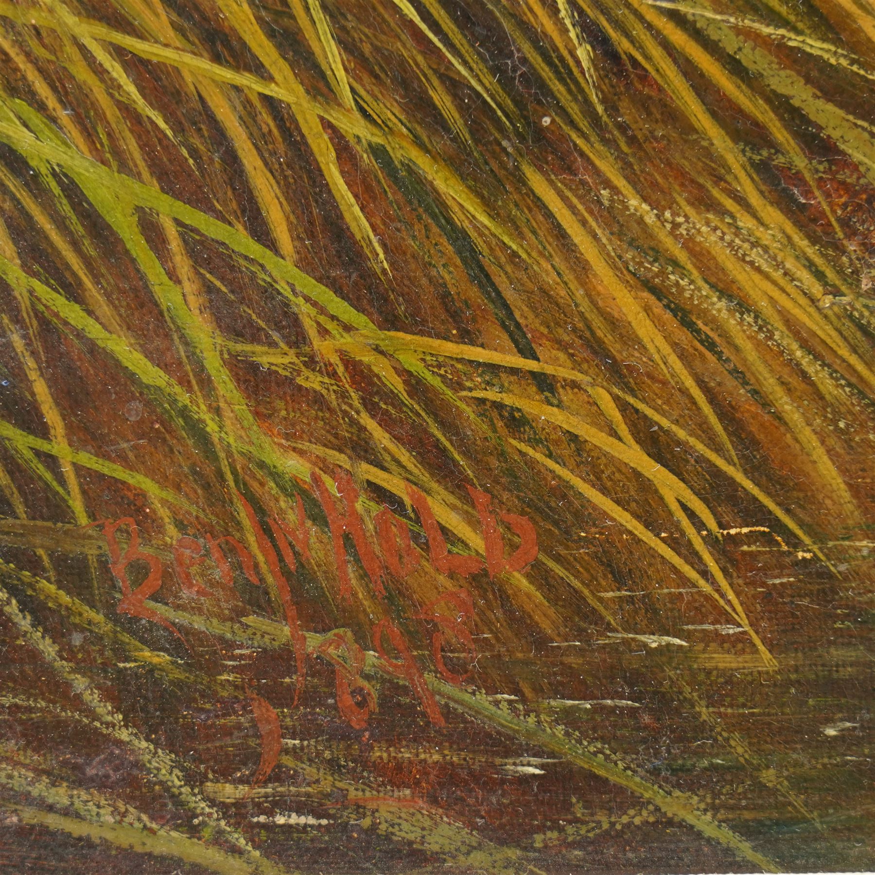 Benjamin Hold (British 1847-1917): Scottish Red Grouse, pair oils on canvas signed and dated 1898, 42cm x 52cm (2)