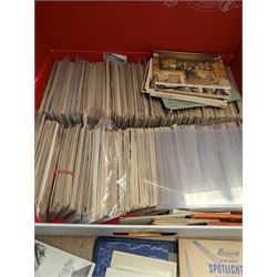Collection of postcards, mostly early 20th century examples, in two boxes
