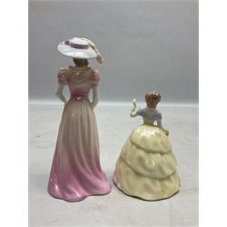 Ten Coalport figures, to include Language of Flowers, Marilyn, Token of Love,  I'll never forget you etc