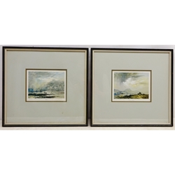  'Whitby' and 'Roseberry Topping', two limited edition colour prints No.21 and 22/250 signed in pencil by Robert Leslie Howey (British 1900-1981) 14cm x 18cm (2)   