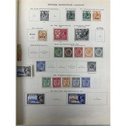 Great British, Commonwealth and Empire Queen Victoria and later stamps, including Aitutaki, Antigua, Ascension, Australia, Bahamas, Barbados, Basutoland, Bechuanaland, Bermuda, British Guiana, British Honduras, Canada, Cayman Islands, Charkari, Cochin, Cyprus, Egypt, Fiji, Great Britain including 1840 penny black with red MX cancel, Grenada, Hong Kong, India, Jamaica etc, housed in 'The New Ideal Postage Stamp Album'