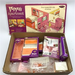 Palitoy Pippa Apartment, boxed, and quantity of boxed and loose furniture including bathroom and kitchen fittings; and boxed Mandy fashion doll