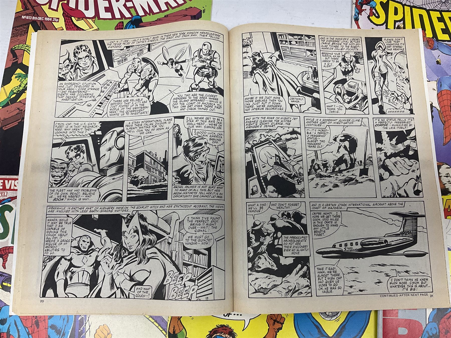 Spider-Man comics (1982-1985) nos 500-527, 529-535, 537-552, 579-602, 604-614, 620-626, and 628-631 (97)