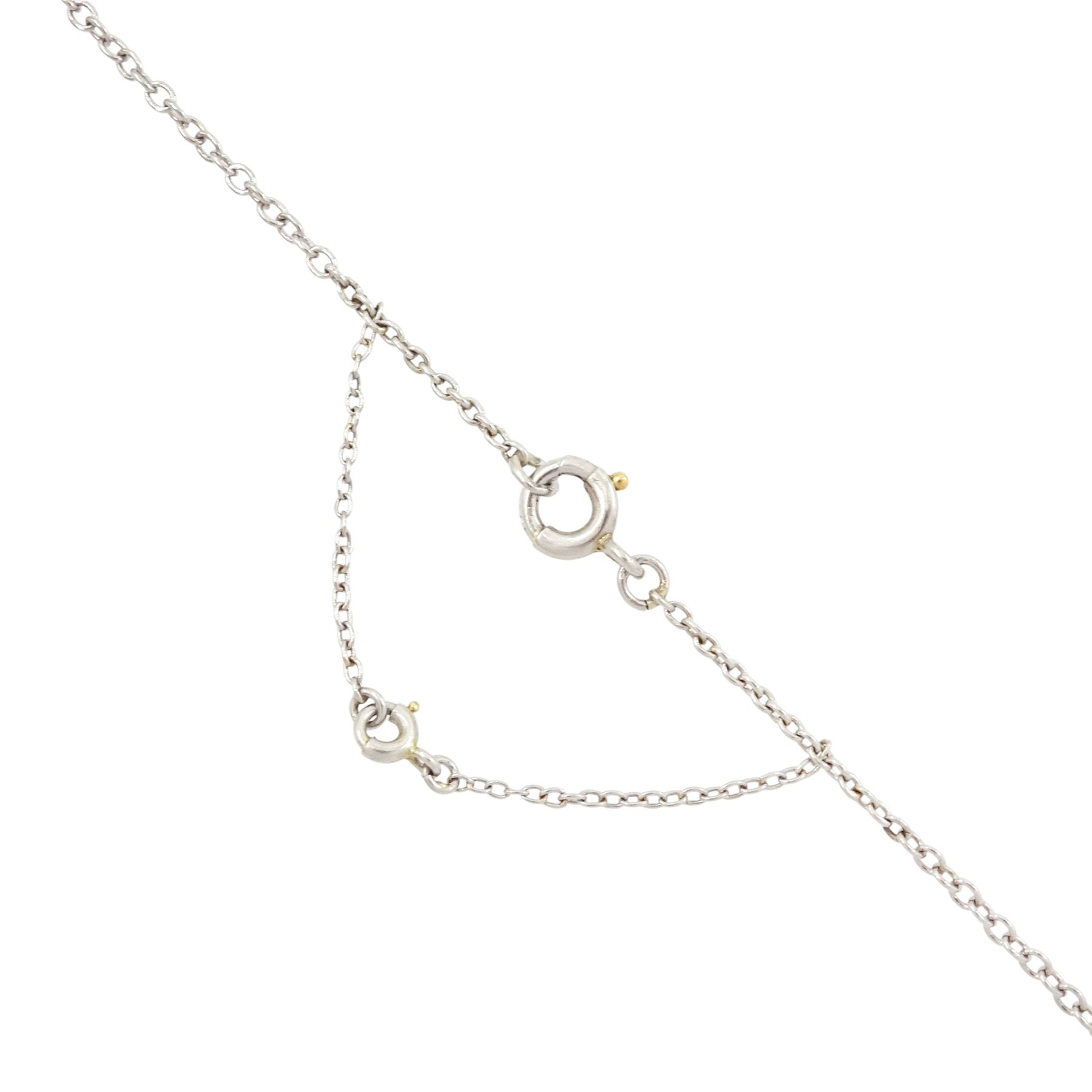 Early 20th century 18ct gold and platinum diamond and pearl necklace, five central fancy swag links, milgrain set with rose cut diamonds and a single pearl, with a trace link pearl top, each spaced by an old cut diamond, the central link suspending an old cut diamond of approx 0.55 carat, to a platinum trace link chain necklace, total diamond weight approx 0.75 carat