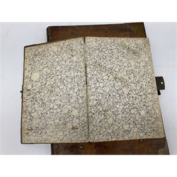 Six 19th century leather bound books of music comprising Graduale Juxta Missale Romanum and Antiphonarium Romanum. Both 1828 Divione; Graduel Romain and Psautier Romain. Both 1859 Digne/Paris; Graduel Romain. 1872 Marseille; and Missale Romanum. 1853 Mechliniae (6)