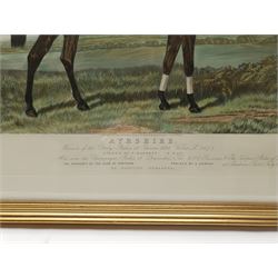 After Sydney R Wombill (British 1857-1916): 'Ayrshire - Winner of the Derby Stakes at Epsom 1888', hand-coloured lithograph engraved by S A Edwards pub London 1888, 58cm x 71cm; After John Alexander Harrington Bird (British 1846-1936): 'Common - Winner of the Derby 1891', hand-coloured lithograph engraved by Eugene Tily pub. London 1891, 47cm x 57cm (2)