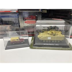 Thirty-eight modern die-cast models/sets  including Corgi and Lledo 1:76 scale Trackside vehicles; Unimax, Atlas and other tanks; TV & film related; advertising and promotional; QEII 80th Birthday etc; all but one boxed (38)