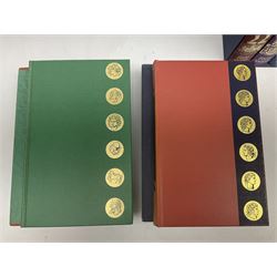 Folio Society; twelve volumes, to include three book box set Empires of Early Latin America, three book box set British Myths and Legends, two book box set The Greek Myths etc