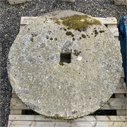 Large 19th century circular mill-stone wheel - THIS LOT IS TO BE COLLECTED BY APPOINTMENT FROM DUGGLEBY STORAGE, GREAT HILL, EASTFIELD, SCARBOROUGH, YO11 3TX