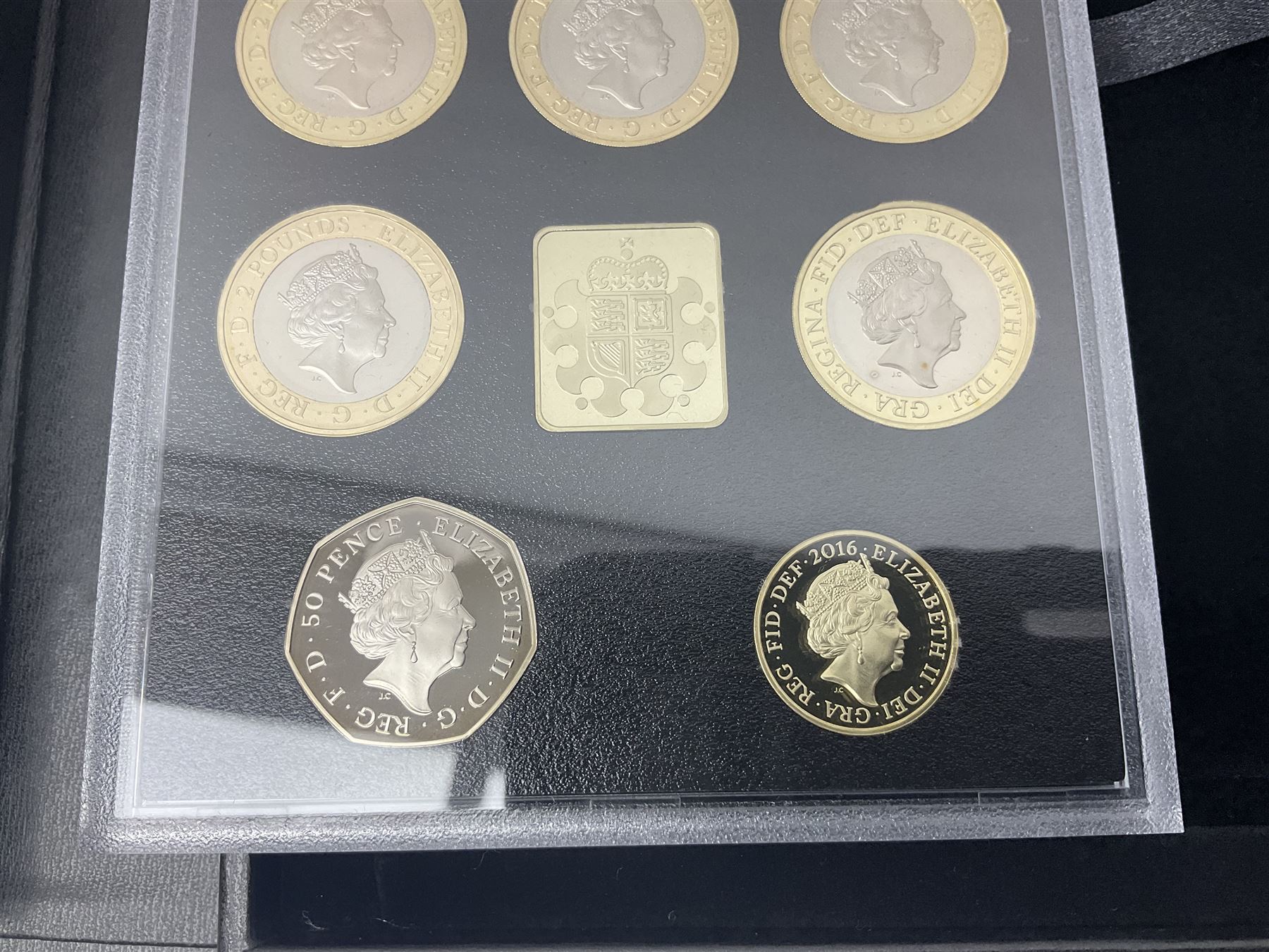 The Royal Mint United Kingdom 2016 proof coin set collector edition, cased with certificate