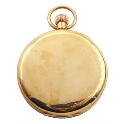 Early 20th century 9ct gold open face Swiss lever presentation pocket watch, retailed by W. Batty & Sons Ltd the inner dust cover engraved, case by Eclipse Watch Company, Birmingham 1925, in original velvet and silk lined case
