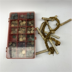Quantity of empty powder tins; two portable metal ammunition boxes; cartridge wads; oil bottles etc