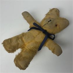 Lefray teddy bear, together with a smaller play worn teddy bear, tallest H53cm