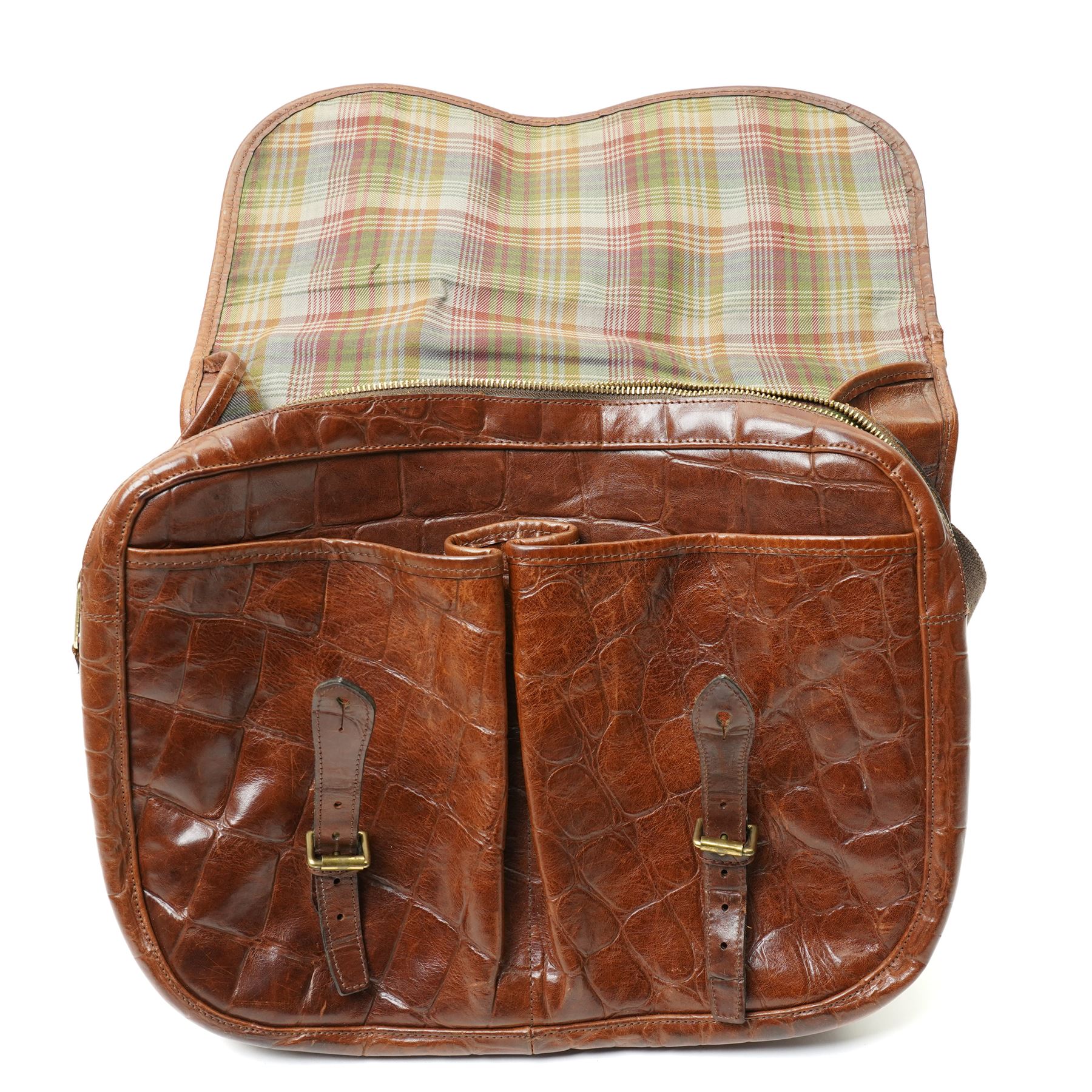 Mulberry brown Congo leather cross-body satchel / briefcase, with long adjustable strap, serial no. 723372, W37cm approx