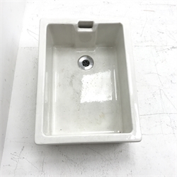 White enamel Belfast sink, W61cm, H26cm, D46
