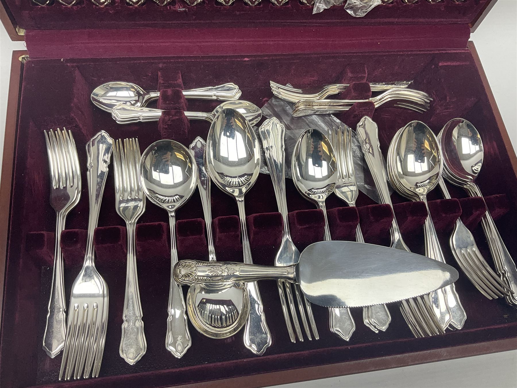 Cooper Ludlam silver plated canteen of cutlery for six place settings