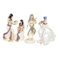 Royal Worcester Music of the Nile, together with Coalport Cleopatra, Wedgwood Tutankhamun and two Danbury Mint 