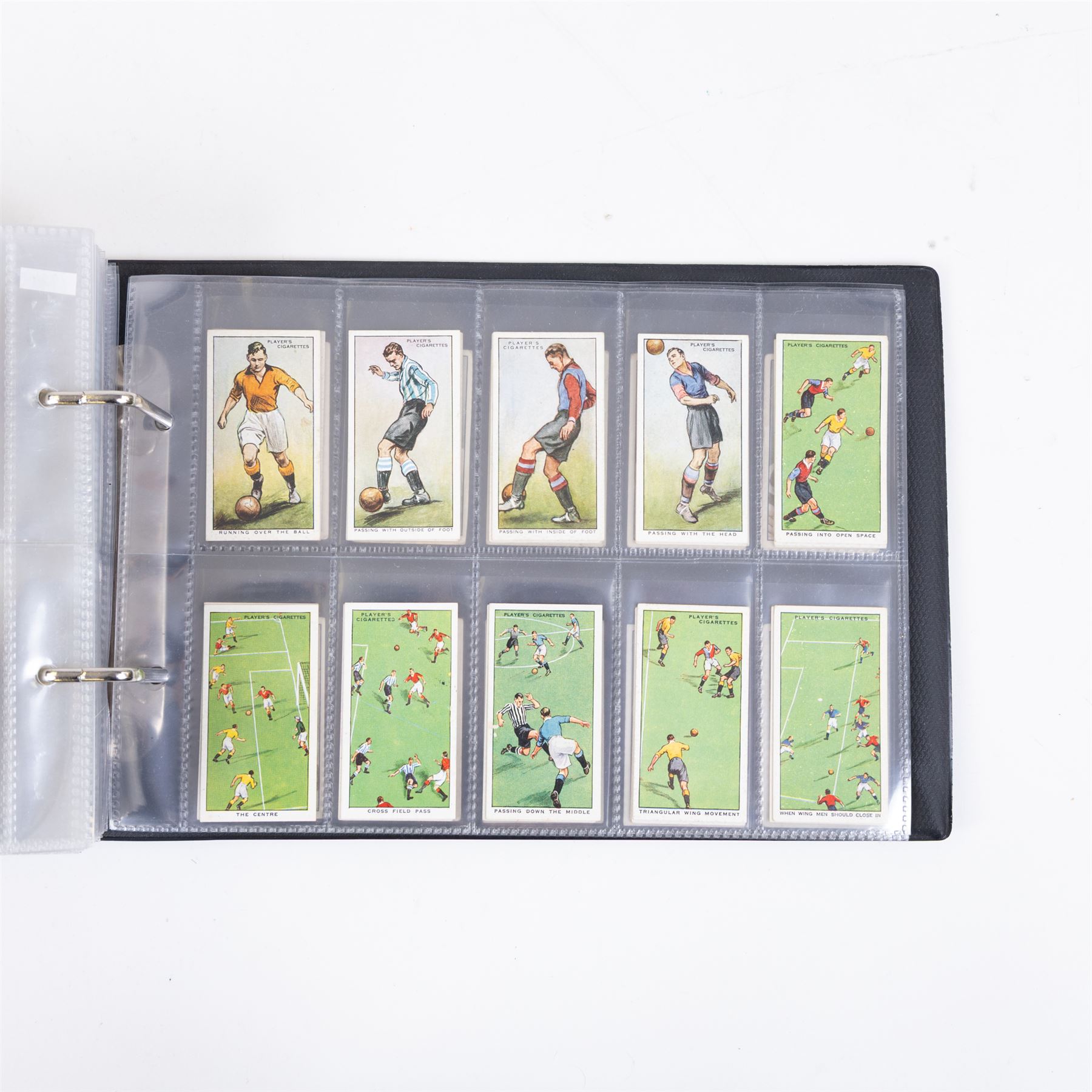 Collection of Edwardian and later Football related trading and cigarette cards, including forty-nine of fifty 1906 Ogden's Football Club Colours, 1922 PALS Footall series, ninety of one hundred 1925 Gallaher Famous Footballers, complete set of forty-four 1926 Ogden's Captains of Association Football Clubs and Colours, complete set of fifty 1927 Players Football Caricatures by MAC,  complete set of fifty 1927 Players Football Caricatures by RIP,  complete set of fifty 1930 Players Association Cup Winners, complete set of 50 1933 Ogdens AFC Nicknames etc, housed in brown cigarette card album