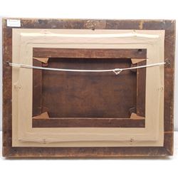 H Wheldon (19th century): High Street on the Road to Stockton with a Durham Fishmonger's Cart outside the Rose and Crown in the foreground, oil on canvas signed and dated 1848, 42cm x 57cm