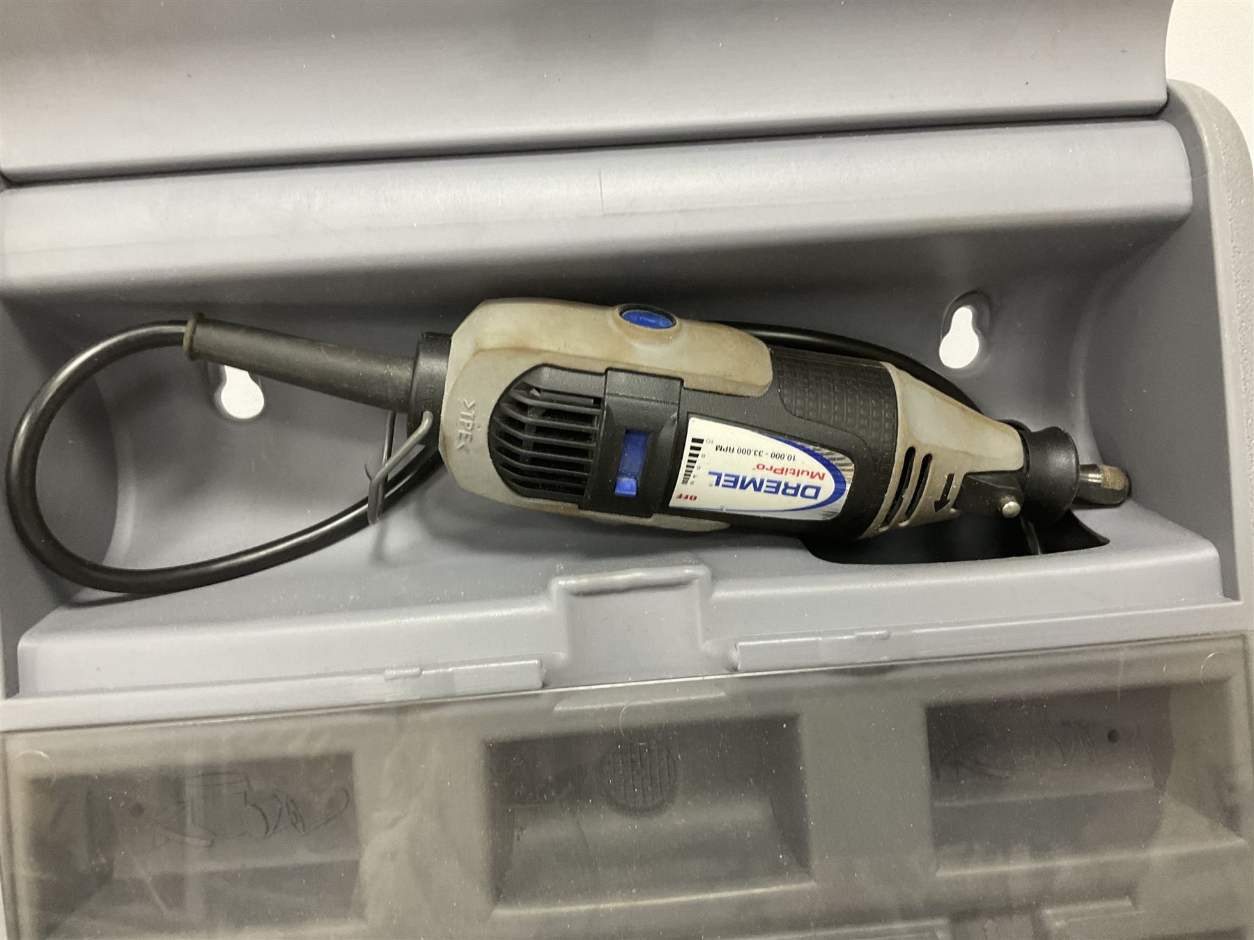 Mr Teng Tools 49 socket and spanner set in case (lacking 18mm), together with Dremel Multipro electric rotary tool