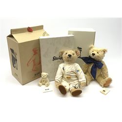 Steiff - limited edition 'Racing Driver' teddy bear wearing overalls with BMW and other logos and tag No.1813/2002, H13
